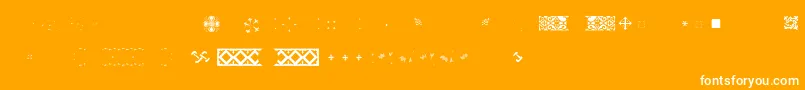 Pfornmtreasures2Layer5-Schriftart – Weiße Schriften auf orangefarbenem Hintergrund