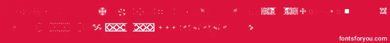 Pfornmtreasures2Layer5 Font – White Fonts on Red Background