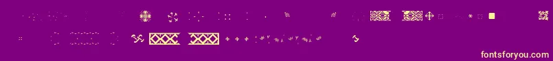 Pfornmtreasures2Layer5 Font – Yellow Fonts on Purple Background
