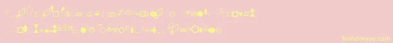 EsriNimaDncPt Font – Yellow Fonts on Pink Background