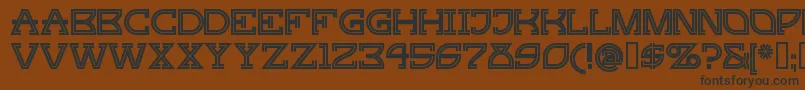 Gingp Font – Black Fonts on Brown Background