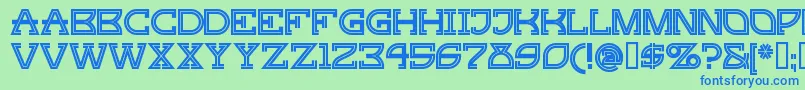 Gingp Font – Blue Fonts on Green Background