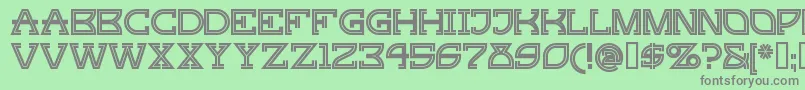 Gingp Font – Gray Fonts on Green Background