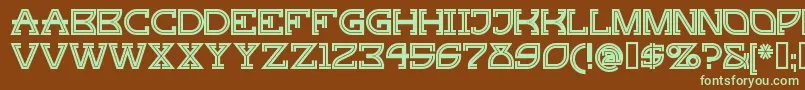 Gingp Font – Green Fonts on Brown Background