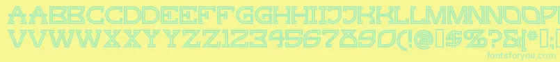 Gingp Font – Green Fonts on Yellow Background