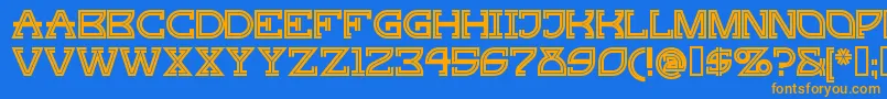 Gingp Font – Orange Fonts on Blue Background