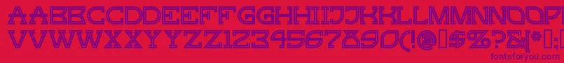 Gingp Font – Purple Fonts on Red Background