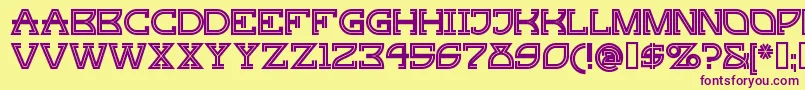 Gingp Font – Purple Fonts on Yellow Background