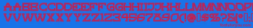 Gingp Font – Red Fonts on Blue Background