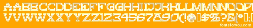 Gingp Font – White Fonts on Orange Background