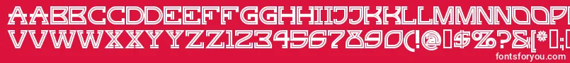 Gingp Font – White Fonts on Red Background