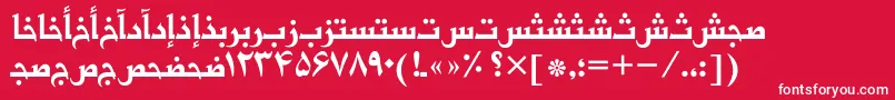 Basrapersiantt Font – White Fonts on Red Background