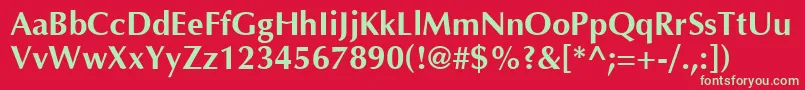 AgopusBold Font – Green Fonts on Red Background