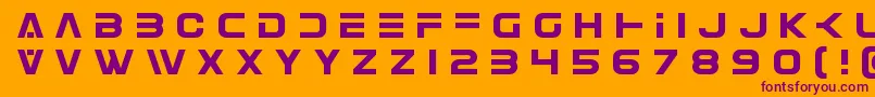 Eurofightertitle Font – Purple Fonts on Orange Background