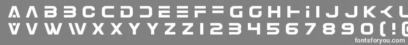 フォントEurofightertitle – 灰色の背景に白い文字