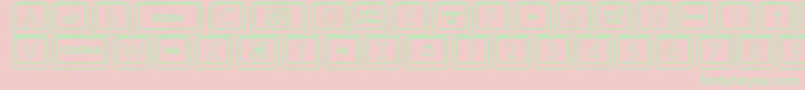 KeyboardKeyshoHollow Font – Green Fonts on Pink Background