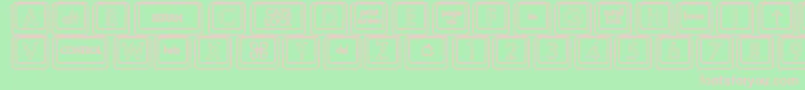 KeyboardKeyshoHollow Font – Pink Fonts on Green Background