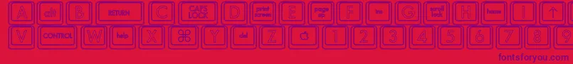 KeyboardKeyshoHollow Font – Purple Fonts on Red Background