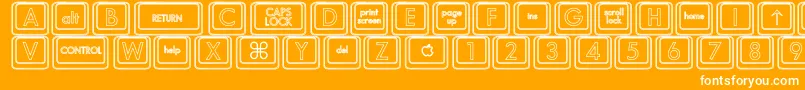 KeyboardKeyshoHollow Font – White Fonts on Orange Background