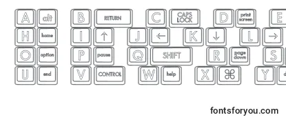KeyboardKeyshoHollow Font