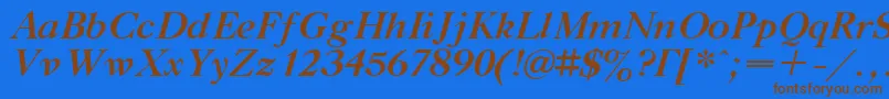 Подробнее о шрифте TitleBoldItalic Шрифт TitleBoldItalic – коричневые шрифты на синем фоне