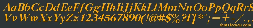 フォントTitleBoldItalic – 黒い背景にオレンジの文字