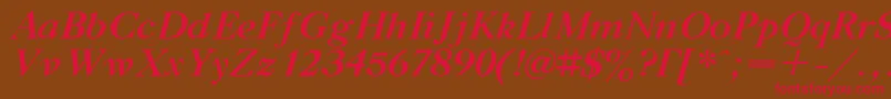 TitleBoldItalic Font – Red Fonts on Brown Background