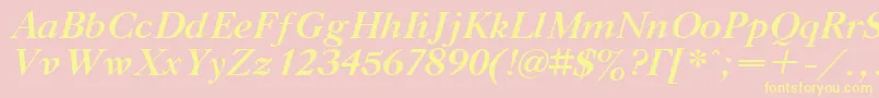 TitleBoldItalic Font – Yellow Fonts on Pink Background