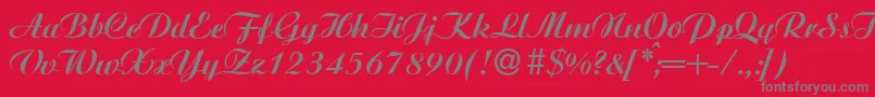 AgnesBold Font – Gray Fonts on Red Background