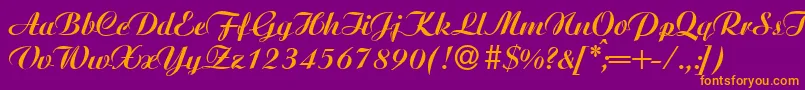 AgnesBold Font – Orange Fonts on Purple Background