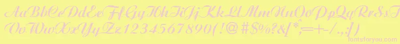 AgnesBold Font – Pink Fonts on Yellow Background