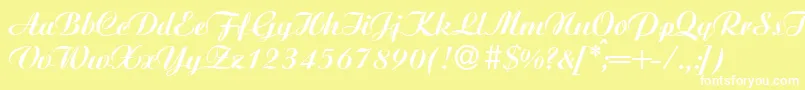 AgnesBold Font – White Fonts on Yellow Background