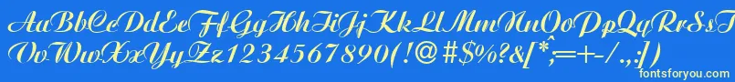 AgnesBold Font – Yellow Fonts on Blue Background