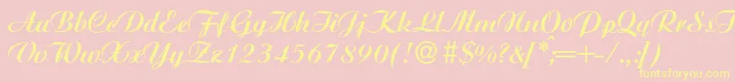 AgnesBold Font – Yellow Fonts on Pink Background