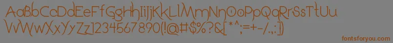 Police DrakoheartLeiendRegular – polices brunes sur fond gris
