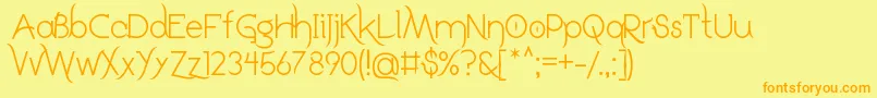 DrakoheartLeiendRegular Font – Orange Fonts on Yellow Background