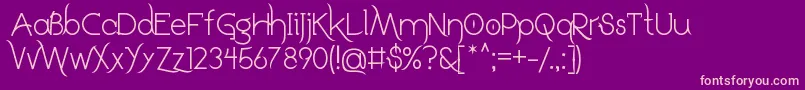 DrakoheartLeiendRegular Font – Pink Fonts on Purple Background