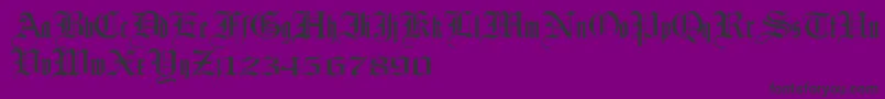 フォントLaandbrau – 紫の背景に黒い文字