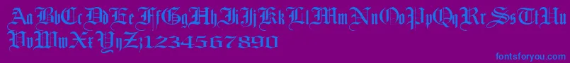 Laandbrau Font – Blue Fonts on Purple Background