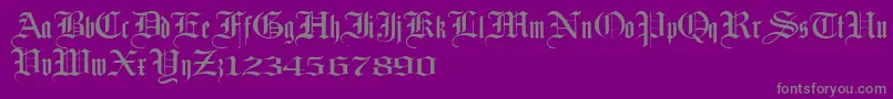 Laandbrau-Schriftart – Graue Schriften auf violettem Hintergrund