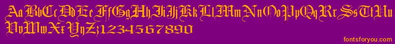 Laandbrau Font – Orange Fonts on Purple Background