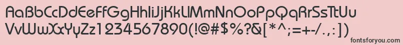 Bauhausett Font – Black Fonts on Pink Background