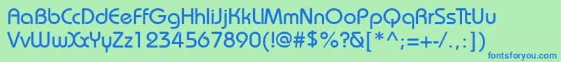 Bauhausett Font – Blue Fonts on Green Background