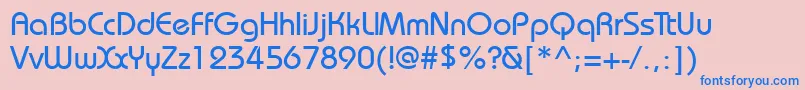 Bauhausett Font – Blue Fonts on Pink Background