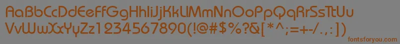 Bauhausett Font – Brown Fonts on Gray Background