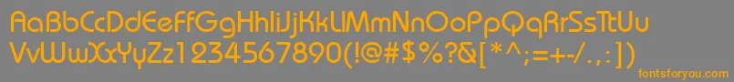 Bauhausett Font – Orange Fonts on Gray Background