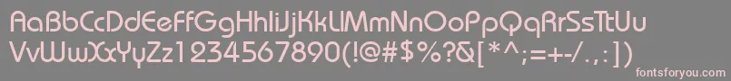 Bauhausett Font – Pink Fonts on Gray Background