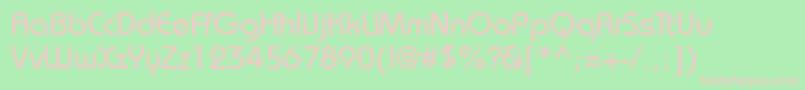 Bauhausett Font – Pink Fonts on Green Background