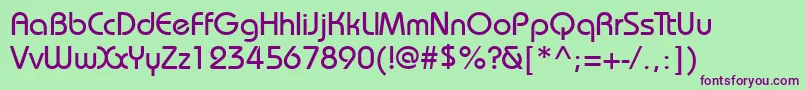 Bauhausett Font – Purple Fonts on Green Background
