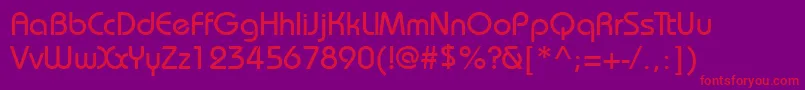 Bauhausett Font – Red Fonts on Purple Background